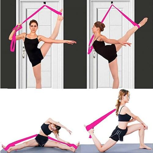Easy Install Flexibility Training Strap Yoga Ballet Dance Leg Stretch Traning Belt Adjust Resistance Band Hanging On The Door