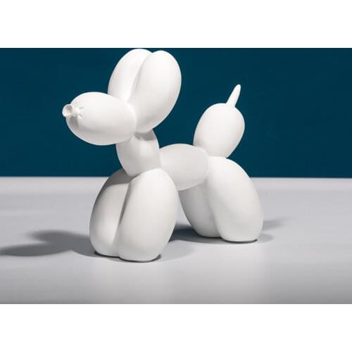 Hot Ins Car Balloon Dog Home Decoration Creative Resin Dog Statues Cute Dog Desk Ornaments Surprise Friend Gift Book Case Decor