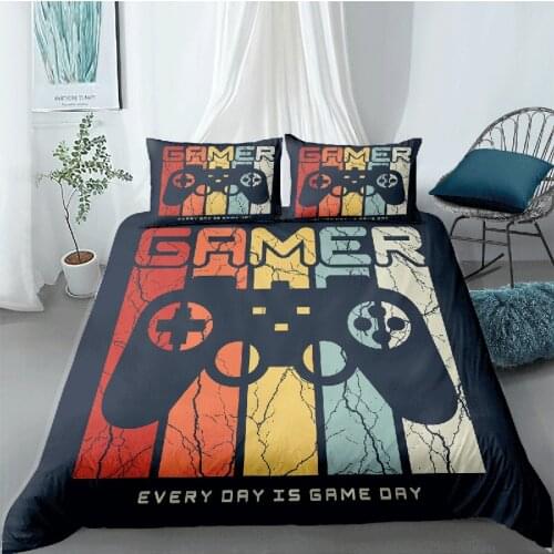 Gamepad Bedding Set for Boys Kids Queen Modern Gamer Comforter Cover Video Game Duvet Cover bedding Set Gamer bedding Set