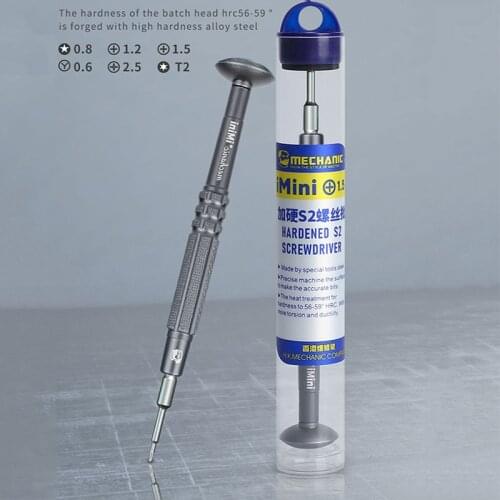MECHANIC IMini Non-Slip Screwdriver 0.8 Torx 0.6 Y-Type 1.2 1.5 Phillips 2.5 T2 For Mobile Phone Camera Repair Disassemble Tool