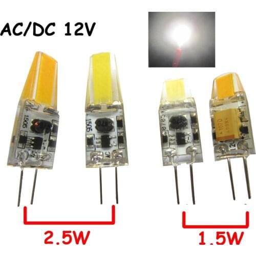 Mini G4 LED Lamp COB LED Bulb Light 1.5W 2.5W DC/AC 12V Warm White 3000K-3500K Cool White 6000K Instead Of Halogen 20W 40W