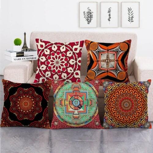 45cm*45cm autumn color geometry design throw cushion cover linen/cotton sofa pillow cover decorative pillow case