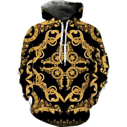 3D Luxury Printed Sweatshirts European Palace Printed Fashion Mens Hoodies Unisex Casual Kids sweatshirt European size jacket