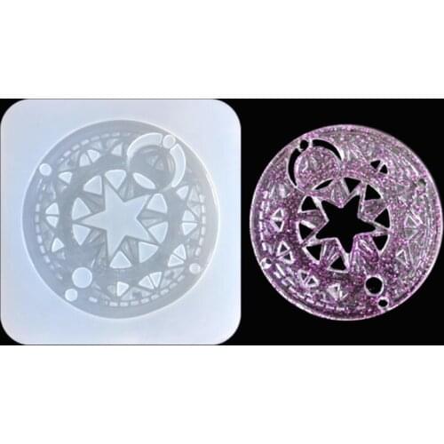 DIY Magic Array Girl Warrior Jewelry Pendant Silicone Mold Cartoons Charms Handmade Epoxy Resin Necklace Earring Mould Craft