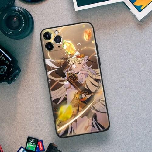 Genshin Impact ningguang art For IPhone Se 6 6s 7 8 Plus X XR XS 11 12 Mini Pro Max Glass TPU Silicone Phone Case Cover Shell