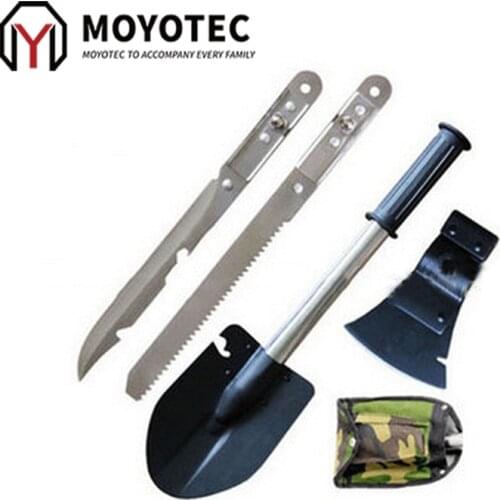 Four in One Folding Multifunctional Shovel Camping Axe Blade Outdoor High-carbon Steel Folding Saw Travel Garden Camping Tools