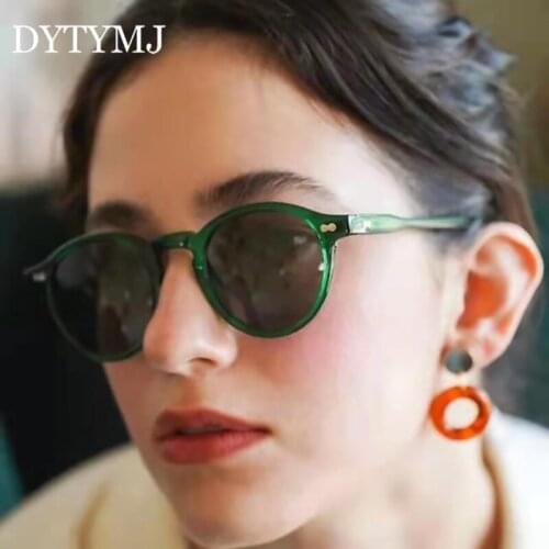 DYTYMJ Vintage Round Sunglasses Women Small Frame Sunglasses for Men Luxury Designer Sunglasses for Women Gafas De Sol Mujer