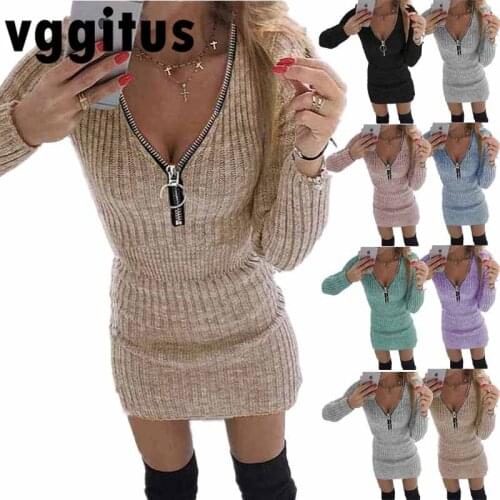 Модные трикотажные платья Vggitus China At AliExpress