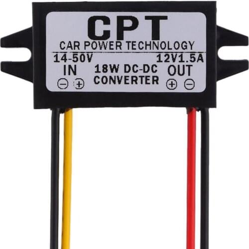 High Quality 14-50V To 12V 5.5*2.5 Male Converter CPT Car Power Step Down Regulator Car Module Charging DC Converter Regulator N