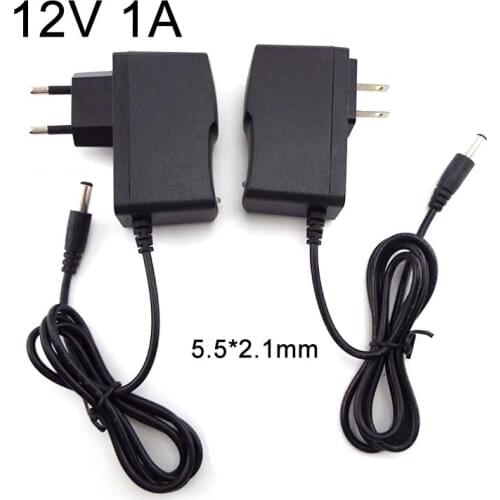 18650 Lithium Battery Charger Power Supply Adapter AC 100-240V to DC 12.6V 1A 5.5*2.1mm US EU Plug