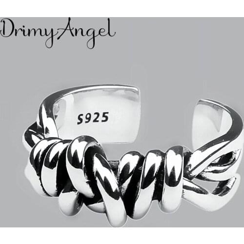 Personality Fashion Vintage Silver Color Bow Rings For Women Punk Girls Open Resizable Rings