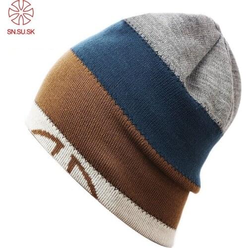Unisex Winter Knitted Men Women Hats Skullies And Beanies Wire Caps Thermal Ski Hat Double-Sided Cap Toucas De Inverno Gorros
