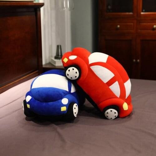 1pc Car Plush Toy Cute Stuffed Fluffy Car Throw Pillow Baby Kids Home Decor Boys Toy Birthday Gift for Children