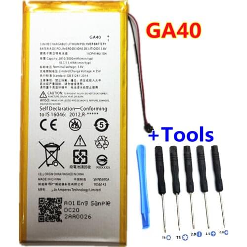 100% New 3000mAh GA40 Battery for Motorola Moto G4 /G4 Plus XT1625 XT1622 XT1644 XT1643 SNN5970A Phone