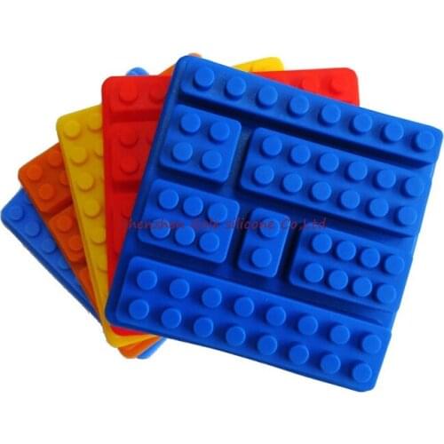 100pcs Toy Brick Shape Silicone Fandont Chocolate Mold Ice Cube Mould Cake Bakeware Cake Tools