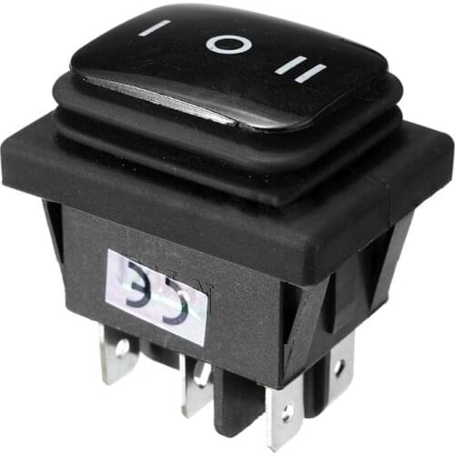 2pcs 12V Rectangle Dush 6Pin DPDT Locking ON-OFF-ON Rocker Switch Waterproof New