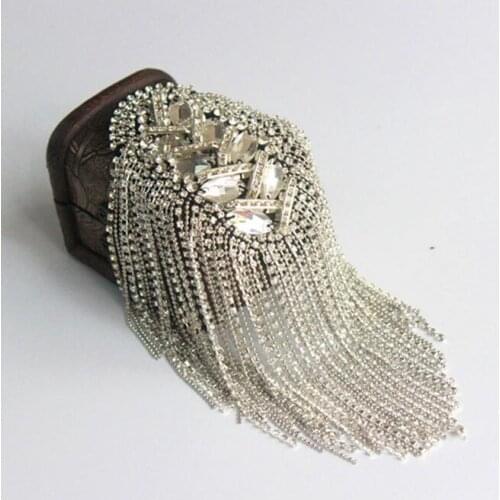 2pcs Creative custom clothing accessories blazer accessories tassels shoulder bag luggage shoes beaded shoulder flower