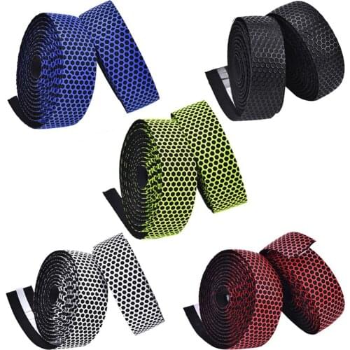 2pcs/Pair Bicycle Handlebar Tape Road Bike Anti-slip EVA Shock Absorption Handle Bar Tape With Cycling Wrap End Plug Heathly