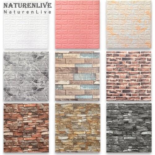 77x70cm 3D Foam Wall Stickers Self Adhesive Waterproof Wallpaper For Kids Room Bedroom Kitchen Sticker DIY Decoration