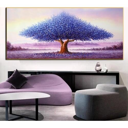 Abstract Oil Painting Landscape Tree Print Poster Wall Art Canvas Painting Modern Living Room Home Decorative Pictures Cuadros