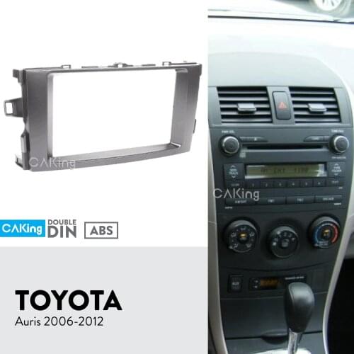 Double Din Car Fascia Radio Panel for Toyota Auris 2006-2012 Dash Fitting Kit Install Facia Plate Console Adapter Bezel Cover