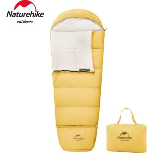 Naturehike C180 Childrens Growing Sleeping Bag Outdoor Extended Stitching Envelope Children Sleeping Bag Warm And Breathable