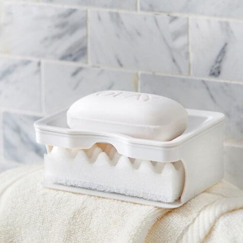 LEDFRE Sponge Soap Dispenser Dish Holder Bathroom Soap Plate Washing Sponge Kitchen Spons Szappan Soap Container LF73015