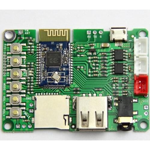 Dual 3W Bluetooth Amplifier Board V4.1 Stereo BK3254 Bluetooth Module FM Radio/TF Card/U Disk/USB to TTL