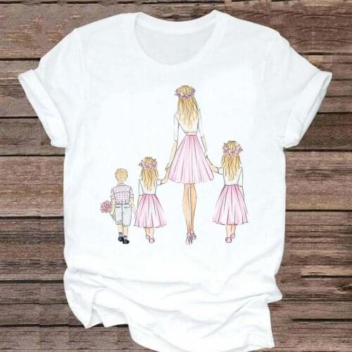 T-shirts Happy Time Sweet Women Love Mother Mom Mama Fashion Graphic Clothes Aesthetic Tshirt Top Lady Print Female Tee T-Shirt