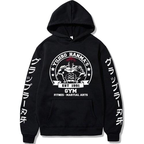 Hot Anime Funny Yujiro Baki Hanma Hoodie Sweatshirt Loog Sleeve Grappler Fighting Fighter Round Neck Clothing Birthday Gift