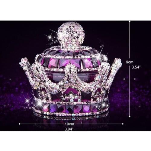Crystal Crown Car Fragrance Diffuser Perfume Bottle Holders Ornaments Interior Decoration Car Home Office Air Fresheners