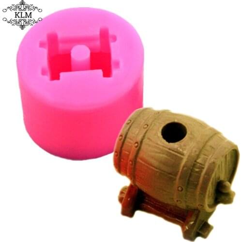 KLM new barrel holder type silicone mold Straw Topper tool clay tool cake decoration tool chocolate biscuit tool fudg