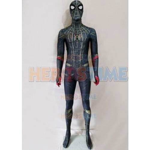 Black Integrated Suit Halloween No Way Home Cosplay Costume Men Boys Zentai Bodysuit