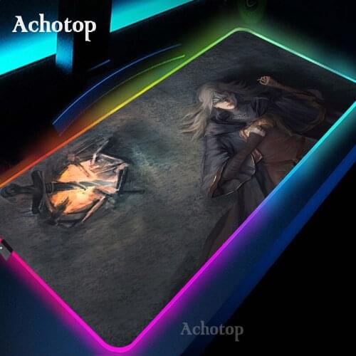 Dark Souls RGB Mouse Pad Gamer 90x40cm Notbook Mouse Mat Gaming Mousepad Large Fashion Led Light Pad Mouse PC Desk Padmouse Mats