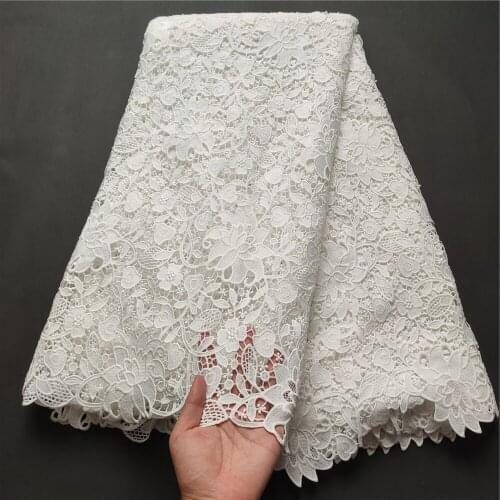 Latest 2021 High Quality African Lace Fabric Embroidery Swiss French Tulle Cotton Wedding Party Dress Guipure Sequins 5yards
