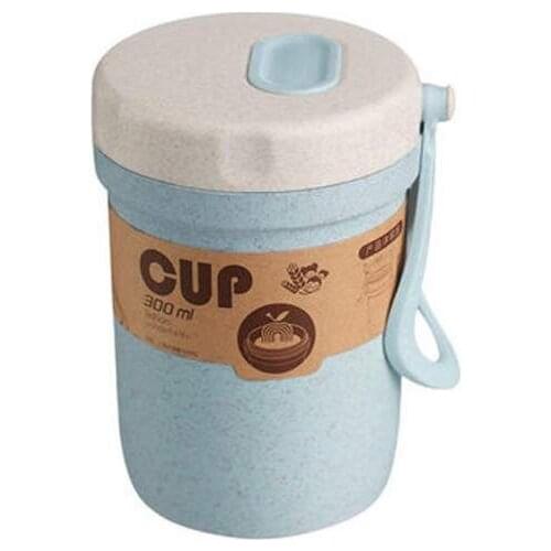 Creative Wheat Straw Mug Kitchen Drink Cup Portable Travel Mug Coffee Milk Water Bottle With Lid
