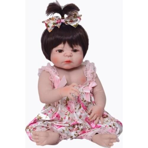 BebeReborn doll 57CM Full Body silicone doll Girl Reborn Baby Doll Bath Toy Lifelike Newborn Princess victoria Bonecas Menina