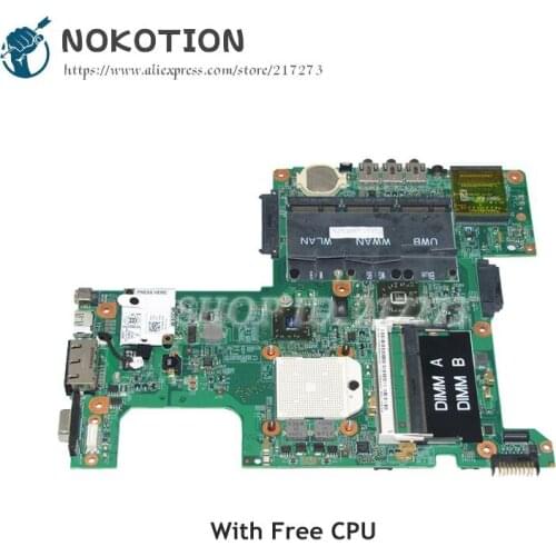 NOKOTION Laptop Motherboard For Dell Inspiron 1526 MAIN BOARD CN-0C951K 0C951K 48.4W001.03M Socket S1 Free CPU