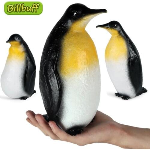 2021 Simulation Arctic Animal Soft Glue Action Lifelike Model Penguin Cub Figures Collection Educational toys ​for Children Gift