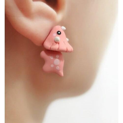 Independent Station Small Animal Dinosaur Earrings Korean Earrings Shark Metal Cute Mini Animal Accessories B03B