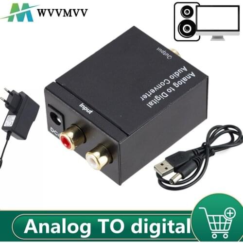 Latest Analog To Digital ADC Converter Optical Coax RCA Toslink Audio Sound Adapter SPDIF Adaptor For Apple TV For Xbox 360 DVD