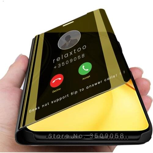 Poko m 3 pro case smart mirror view window magnetic flip on for xiaomi little poco m3 pro m3pro 5g 6.5'' book stand coque fundas