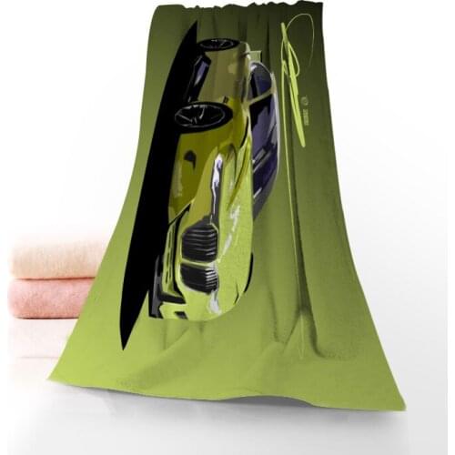 Custom Car Bath Washcloth Home Textile Travel Hand Face Towel Microfiber Fabric Bathroom Towels Size 35x75cm