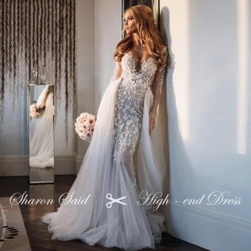 Sharon Said V-neck Wedding Dresses