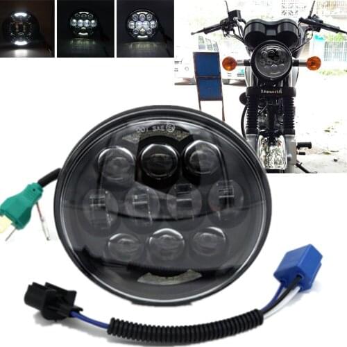 5.75 Inch 80W Motorcycle LED Headlight 5 3/4'' Round Led Projector High Low Beam Front Driving Auxiliary Lights Moto Headlamp