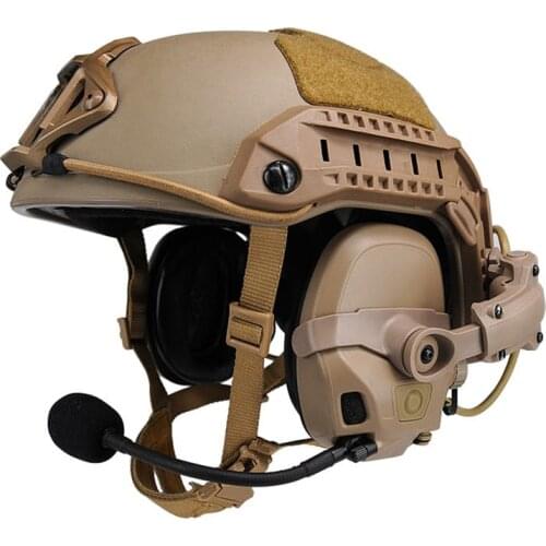 Tactical AMP HeadSet Pickup Noise Reduction Military Aviation Communication Head-mounted & Helmet-mounted Dual Purpose Headphone