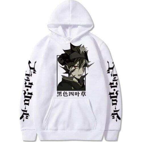 Black Clover Hoodies Anime Cosplay Hooded Pullover Loose Oversize Men Women Sweatshirt Casual Streetwear Sweater 2021 Top