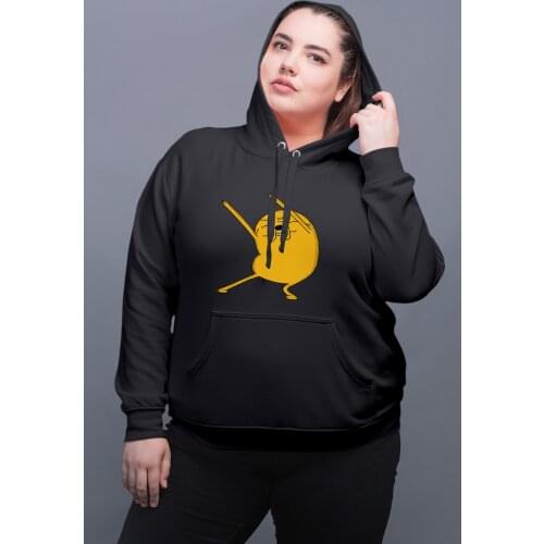 Angemiel Wear Dancing Jack Black Women Hooded Sweatshirt