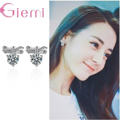 New Arrival Beauiful Crystal Stud Earrings For Women 925 Sterling Silver Jewelry Pretty Gifts For Women Summer Daily Ware