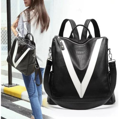 New Fashion Design Women Backpack High Quality Youth Leather Backpacks for Teenage Girls Female School Shoulder Bag Bagpack mo 2